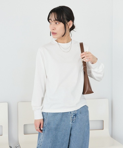 CRAFT STANDARD BOUTIQUE(クラフトスタンダードブティック)の「選べるシルエット/クルーネックロンTee ◆(Tシャツ/カットソー・レディース・マルチ/アイボリー/オフホワイト/ブラウン・M/L)」の13枚目の写真