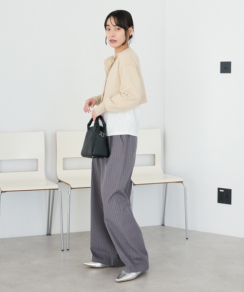 CRAFT STANDARD BOUTIQUE(クラフトスタンダードブティック)の「選べるシルエット/クルーネックロンTee ◆(Tシャツ/カットソー・レディース・マルチ/アイボリー/オフホワイト/ブラウン・M/L)」の18枚目の写真