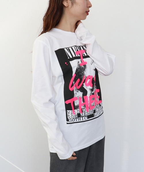 Cepica(セピカ)の「【BLACK SCORE】I WAS THERE NIRVANA UNISEX LONG T(Tシャツ/カットソー・レディース・ホワイト・FREE)」の2枚目の写真