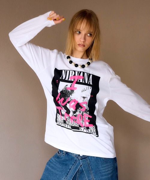 Cepica(セピカ)の「【BLACK SCORE】I WAS THERE NIRVANA UNISEX LONG T(Tシャツ/カットソー・レディース・ホワイト・FREE)」の15枚目の写真
