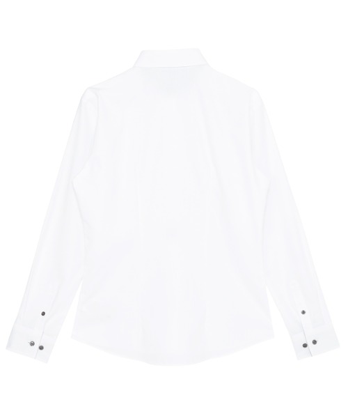 TOKYO SHIRTS(トウキョウシャツ)の「【透け防止】 形態安定ノンアイロン レギュラー 長袖ビジネスワイシャツ(ビジネスシャツ・レディース・ホワイト・S/M/L/LL/XL)」の2枚目の写真