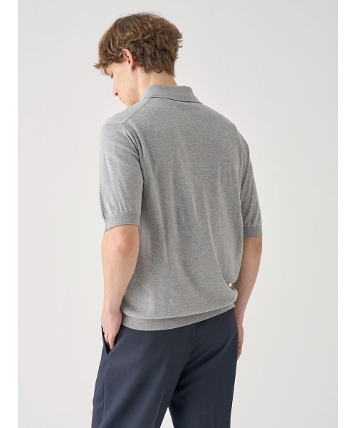 JOHN SMEDLEY（ジョンスメドレー）の「半袖コットンニットクラシックポロシャツ（ポロシャツ・メンズ・グレー・M/S/L/XL）」の10枚目の写真