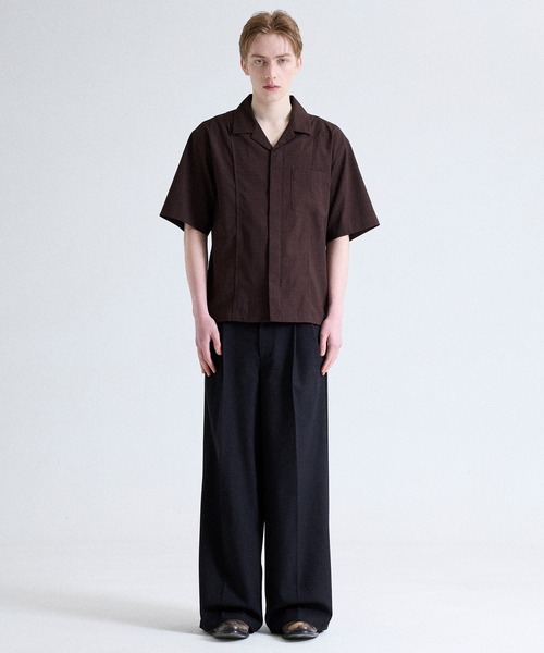 Parts Lab.（パーツラボ）の「【Parts Lab.】Dry Touch Basic Open Collar Shirt / ドライタッチベーシックオープンカラーシャツ（吸水速乾/UVカット/イージーケア）（シャツ/ブラウス・メンズ・ブラウン/オフホワイト/ブラック・S/L/M）」の10枚目の写真