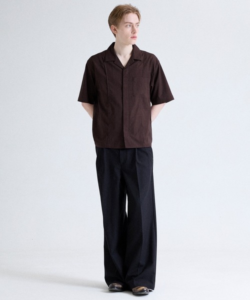 Parts Lab.（パーツラボ）の「【Parts Lab.】Dry Touch Basic Open Collar Shirt / ドライタッチベーシックオープンカラーシャツ（吸水速乾/UVカット/イージーケア）（シャツ/ブラウス・メンズ・ブラウン/オフホワイト/ブラック・S/L/M）」の14枚目の写真