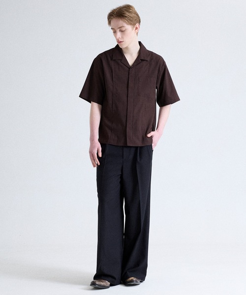 Parts Lab.（パーツラボ）の「【Parts Lab.】Dry Touch Basic Open Collar Shirt / ドライタッチベーシックオープンカラーシャツ（吸水速乾/UVカット/イージーケア）（シャツ/ブラウス・メンズ・ブラウン/オフホワイト/ブラック・S/L/M）」の15枚目の写真