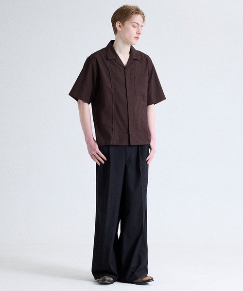 Parts Lab.（パーツラボ）の「【Parts Lab.】Dry Touch Basic Open Collar Shirt / ドライタッチベーシックオープンカラーシャツ（吸水速乾/UVカット/イージーケア）（シャツ/ブラウス・メンズ・ブラウン/オフホワイト/ブラック・S/L/M）」の16枚目の写真