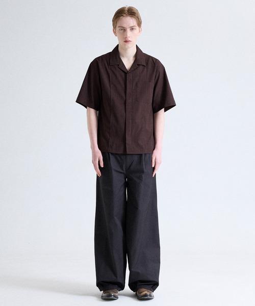 Parts Lab.（パーツラボ）の「【Parts Lab.】Dry Touch Basic Open Collar Shirt / ドライタッチベーシックオープンカラーシャツ（吸水速乾/UVカット/イージーケア）（シャツ/ブラウス・メンズ・ブラウン/オフホワイト/ブラック・S/L/M）」の18枚目の写真