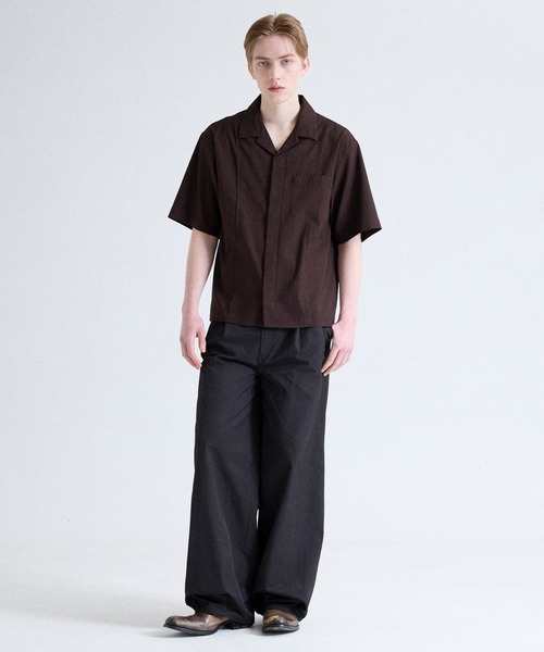 Parts Lab.（パーツラボ）の「【Parts Lab.】Dry Touch Basic Open Collar Shirt / ドライタッチベーシックオープンカラーシャツ（吸水速乾/UVカット/イージーケア）（シャツ/ブラウス・メンズ・ブラウン/オフホワイト/ブラック・S/L/M）」の19枚目の写真