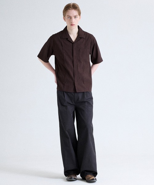 Parts Lab.（パーツラボ）の「【Parts Lab.】Dry Touch Basic Open Collar Shirt / ドライタッチベーシックオープンカラーシャツ（吸水速乾/UVカット/イージーケア）（シャツ/ブラウス・メンズ・ブラウン/オフホワイト/ブラック・S/L/M）」の20枚目の写真