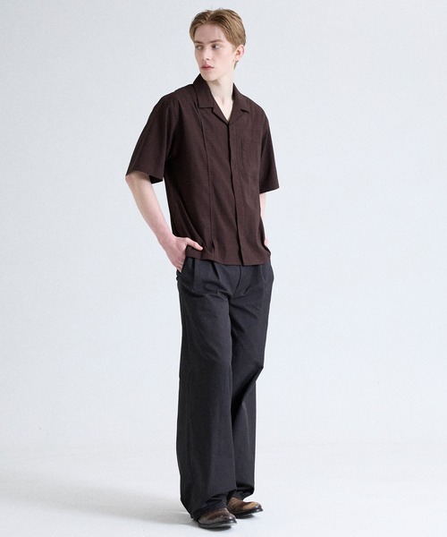 Parts Lab.（パーツラボ）の「【Parts Lab.】Dry Touch Basic Open Collar Shirt / ドライタッチベーシックオープンカラーシャツ（吸水速乾/UVカット/イージーケア）（シャツ/ブラウス・メンズ・ブラウン/オフホワイト/ブラック・S/L/M）」の22枚目の写真