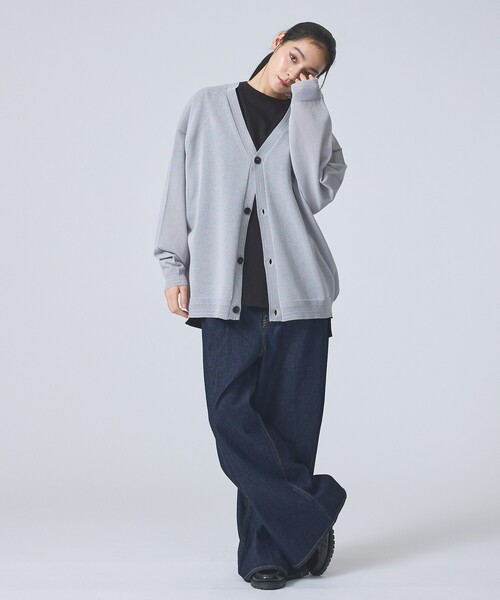 FORTUNA HOMME(フォルトゥナオム)の「【FORTUNA/フォルトゥナ】 DRYTECHカーディガン/ドライテックニットカーデ/ユニセックス/WEB限定(ニット/セーター・メンズ・グレー/ブラック/ホワイト・L/M)」の21枚目の写真