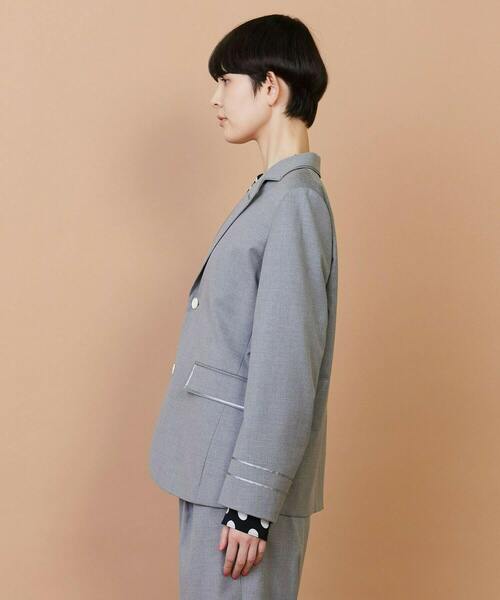FRAPBOIS（フラボア）の「マリーナ ジャケット（テーラードジャケット・レディース・ネイビー/グレー・1/2）」の3枚目の写真