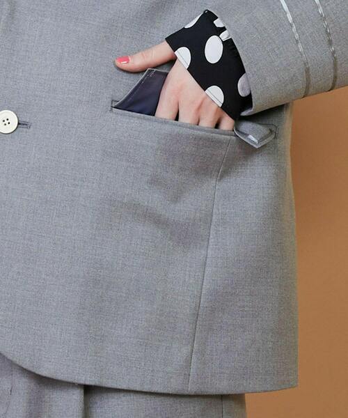 FRAPBOIS（フラボア）の「マリーナ ジャケット（テーラードジャケット・レディース・ネイビー/グレー・1/2）」の6枚目の写真