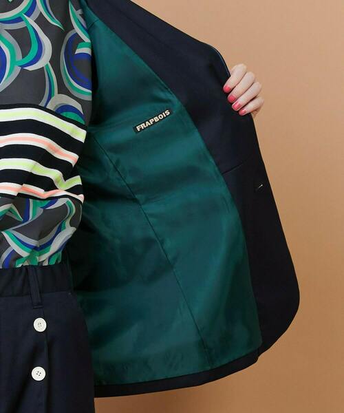 FRAPBOIS（フラボア）の「マリーナ ジャケット（テーラードジャケット・レディース・ネイビー/グレー・1/2）」の17枚目の写真