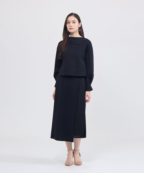 EPOCA(エポカ)の「【La maglia】 プリーツコンビ ニットスカート(スカート・レディース・パープル系その他4/ネイビー/オフホワイト・40/38)」の11枚目の写真