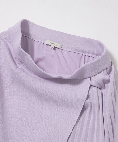 EPOCA(エポカ)の「【La maglia】 プリーツコンビ ニットスカート(スカート・レディース・パープル系その他4/ネイビー/オフホワイト・40/38)」の5枚目の写真