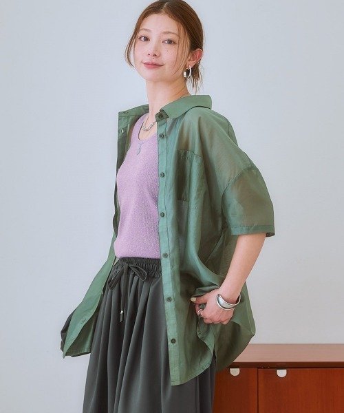 SMILE LAND（スマイルランド）の「＜大きいサイズ＞ ラメテレコタンクトップ（キャミソール・レディース・杢グレー/ラベンダー/ベージュ・L/LL/3L/4L/5L）」の8枚目の写真