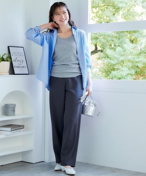 SMILE LAND（スマイルランド）の「＜大きいサイズ＞ ラメテレコタンクトップ（キャミソール・レディース・杢グレー/ラベンダー/ベージュ・L/LL/3L/4L/5L）」の11枚目の写真