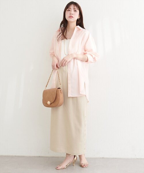 natural couture(ナチュラルクチュール)の「スリット釦ナロースカート(スカート・レディース・ベージュ/チャコールグレー/グレー・FREE)」の22枚目の写真