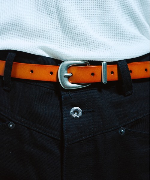 CAMPHOR WOOD(カンファーウッド)の「RECYCLE COW LEATHER WESTERN BELT / リサイクルカウレザーウエスタンベルト(ベルト・メンズ・ブラック/ダークブラウン系・フリー)」の12枚目の写真