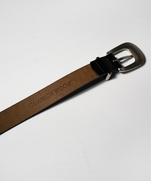 CAMPHOR WOOD(カンファーウッド)の「RECYCLE COW LEATHER WESTERN BELT / リサイクルカウレザーウエスタンベルト(ベルト・メンズ・ブラック/ダークブラウン系・フリー)」の20枚目の写真