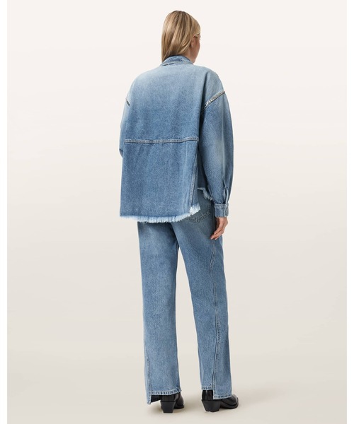 ALLSAINTS(オールセインツ)の「FRANKIE LOOSE FIT STUD DENIM JEANS | FRANKIE ルーズ フィット スタッド デニム ジーンズ(デニムパンツ・レディース・インディゴブルー・25/24/27/26)」の2枚目の写真