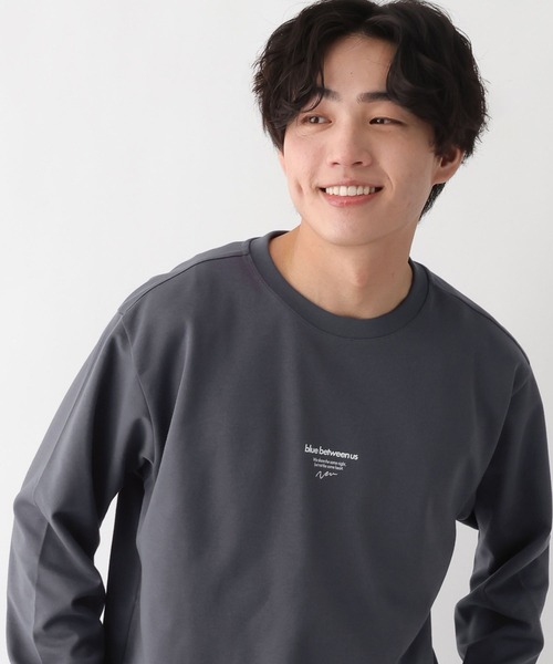 GLOBAL WORK（グローバルワーク）の「マイニチタキノウプリントTシャツ/長袖/601223（Tシャツ/カットソー・メンズ・オフホワイト/グレイッシュベージュ/ホワイト系6/チャコールグレー・X-LARGE/LARGE/MEDIUM/SMALL）」の3枚目の写真