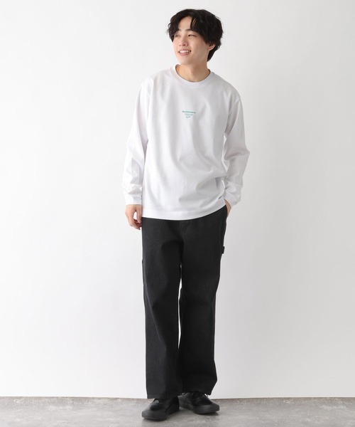 GLOBAL WORK（グローバルワーク）の「マイニチタキノウプリントTシャツ/長袖/601223（Tシャツ/カットソー・メンズ・オフホワイト/グレイッシュベージュ/ホワイト系6/チャコールグレー・X-LARGE/LARGE/MEDIUM/SMALL）」の5枚目の写真