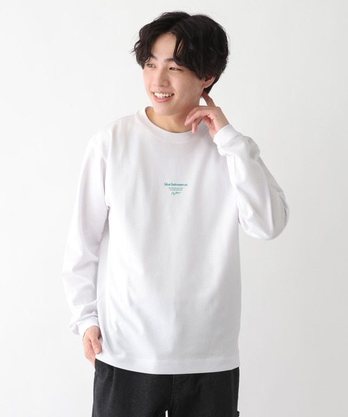 GLOBAL WORK（グローバルワーク）の「マイニチタキノウプリントTシャツ/長袖/601223（Tシャツ/カットソー・メンズ・オフホワイト/グレイッシュベージュ/ホワイト系6/チャコールグレー・X-LARGE/LARGE/MEDIUM/SMALL）」の8枚目の写真