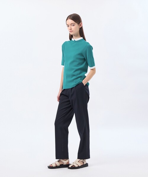 MACKINTOSH PHILOSOPHY(マッキントッシュ フィロソフィー)の「Cleric Collar Knit ハーフスリーブ(ニット/セーター・レディース・ブルー系その他7/ブルー系その他3/グリーン系その他2/ダークネイビー・38)」の8枚目の写真