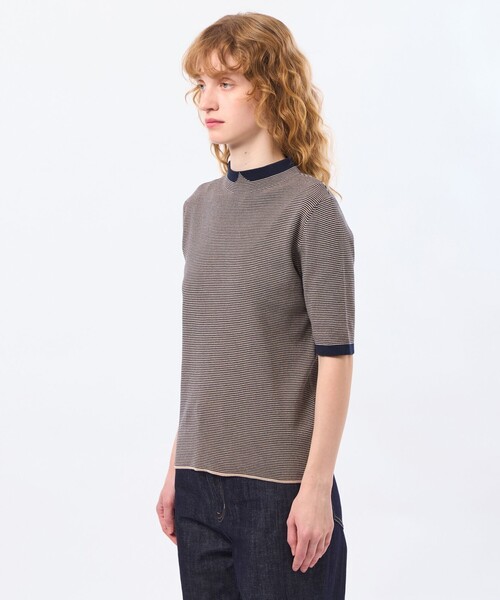 MACKINTOSH PHILOSOPHY(マッキントッシュ フィロソフィー)の「Cleric Collar Knit ハーフスリーブ(ニット/セーター・レディース・ブルー系その他7/ブルー系その他3/グリーン系その他2/ダークネイビー・38)」の10枚目の写真