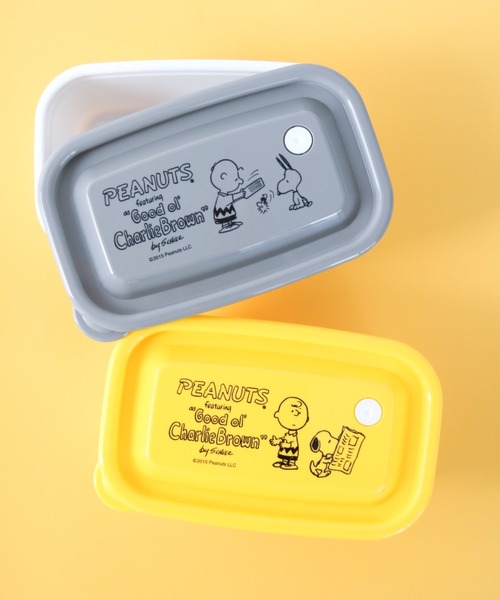 PEANUTS/ピーナッツ〉スヌーピー レンジパック 2個セット 450ml 角型M