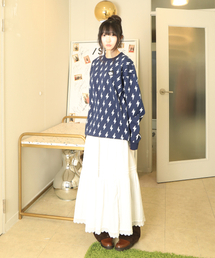 Monkey Flower（モンキーフラワー）の「レース3段フレアミディスカート/MS6WSK01F ホワイト（スカート）」