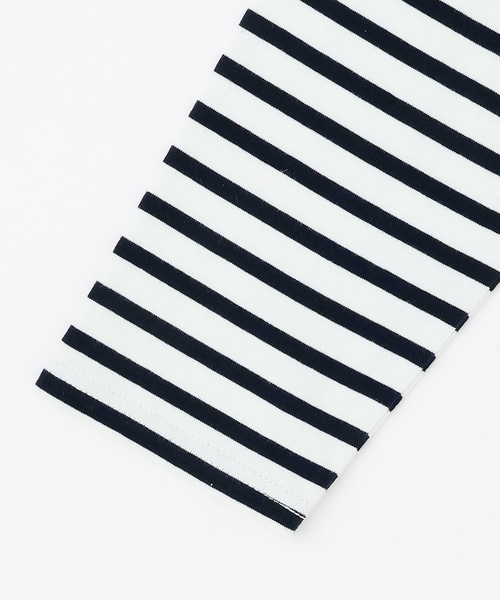 petit main LIEN（プティマインリアン）の「【親子リンク】ボーダーペプラム長袖Tシャツ（Tシャツ/カットソー・レディース・ネイビー/ピンク/ブラウン・F）」の8枚目の写真