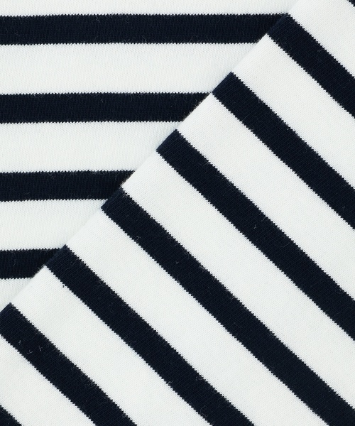 petit main LIEN（プティマインリアン）の「【親子リンク】ボーダーペプラム長袖Tシャツ（Tシャツ/カットソー・レディース・ネイビー/ピンク/ブラウン・F）」の11枚目の写真