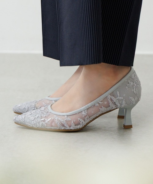 NICAL(ニカル)の「【NICAL】レースパンプス/564103(パンプス・レディース・アイボリー/ブラック/グレー・22.5cm/23.0cm/23.5cm/24.0cm/24.5cm/25.5cm/22.0cm/25.0cm)」の4枚目の写真
