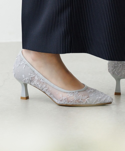 NICAL(ニカル)の「【NICAL】レースパンプス/564103(パンプス・レディース・アイボリー/ブラック/グレー・22.5cm/23.0cm/23.5cm/24.0cm/24.5cm/25.5cm/22.0cm/25.0cm)」の5枚目の写真