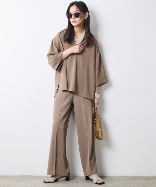 CHIC STYLE(シックスタイル)の「スキッパーブラウス<大きいサイズ有>シックスタイル(シャツ/ブラウス・レディース・アイボリー系/ブラック/モカ/ネイビー系・LL/3L/4L/5L/M/L)」の15枚目の写真