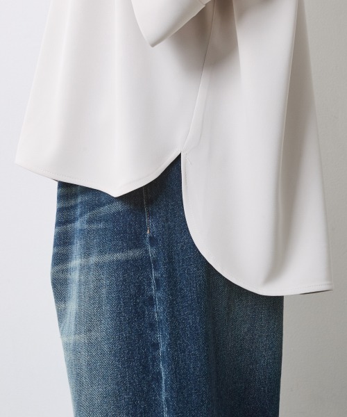 CHIC STYLE(シックスタイル)の「スキッパーブラウス<大きいサイズ有>シックスタイル(シャツ/ブラウス・レディース・アイボリー系/ブラック/モカ/ネイビー系・LL/3L/4L/5L/M/L)」の22枚目の写真