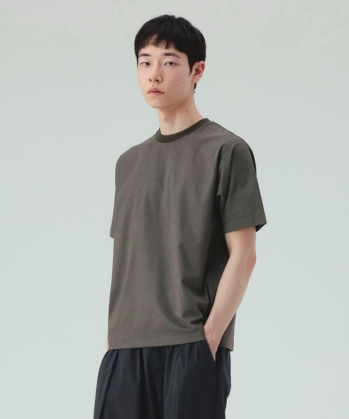 BEAMS HEART(ビームスハート)の「【6/18値下げ】メッシュ プリント Tシャツ(ユニセックス)(Tシャツ/カットソー・メンズ・チャコールグレー/ブラウン・MEDIUM/SMALL/LARGE)」の4枚目の写真