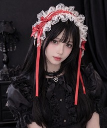 Bling Leads（ブリングリーズ）の「【Bls】【ZA】【Bling Leads】編み上げレース ヘッドドレス（カチューシャ）」