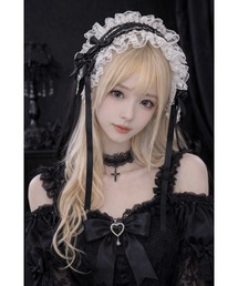 Bling Leads（ブリングリーズ）の「【Bls】【ZA】【Bling Leads】編み上げレース ヘッドドレス（カチューシャ）」