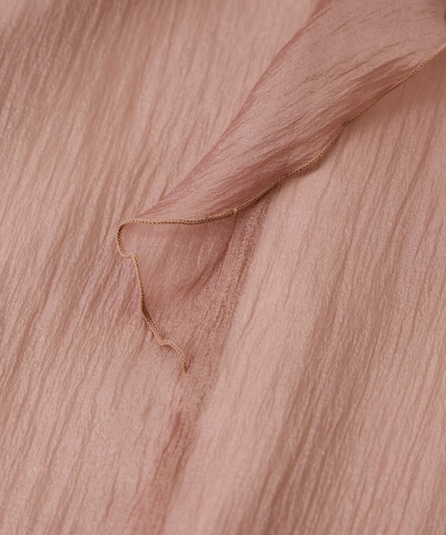 VIS(ビス)の「シャイニーボウタイ長袖ブラウス/イージーケア・2WAY(シャツ/ブラウス・レディース・キナリ/ピンク/ブラック・FREE)」の12枚目の写真