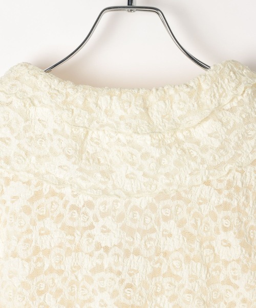 Heather（ヘザー）の「フリルレースカーディガン　660895（Tシャツ/カットソー・レディース・ブラック/アイボリー/オフホワイト・FREE）」の6枚目の写真