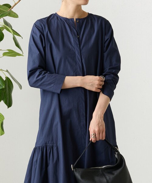 BEARDSLEY(ビアズリー)の「ダスティーローギャザーワンピース(ワンピース・レディース・ネイビー・FREE)」の9枚目の写真