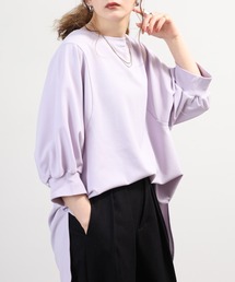 Tシャツ/カットソー（パープル/紫色系・半端袖）ファッション通販