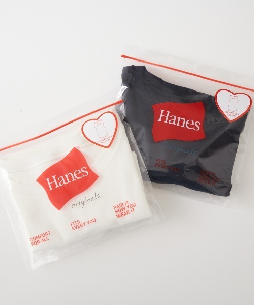 HANES（ヘインズ）の「[HANES/ヘインズ] ノースリーブTシャツ（タンクトップ・レディース・オフホワイト/ブラック・F）」の14枚目の写真