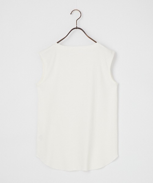HANES（ヘインズ）の「[HANES/ヘインズ] ノースリーブTシャツ（タンクトップ・レディース・オフホワイト/ブラック・F）」の16枚目の写真