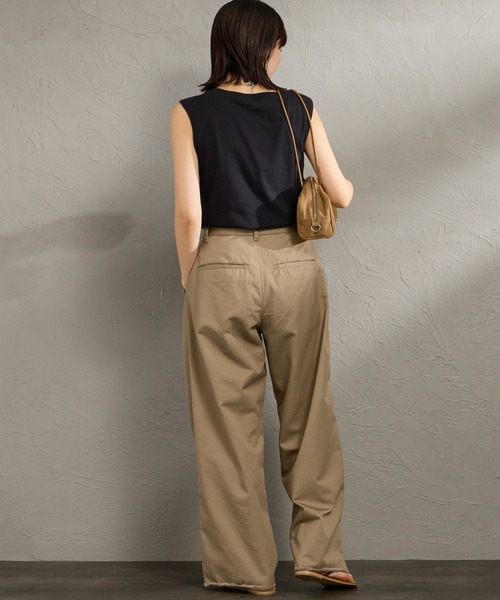 HANES（ヘインズ）の「[HANES/ヘインズ] ノースリーブTシャツ（タンクトップ・レディース・オフホワイト/ブラック・F）」の20枚目の写真