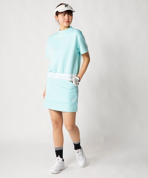 FILA GOLF(フィラゴルフ )の「【FILA GOLF:フィラゴルフ】レディースダンボールニットスカート ストレッチ ゴルフ(スカート・レディース・イエロー/ミント/ホワイト/ブラック・LARGE/MEDIUM/X-LARGE/SMALL)」の5枚目の写真